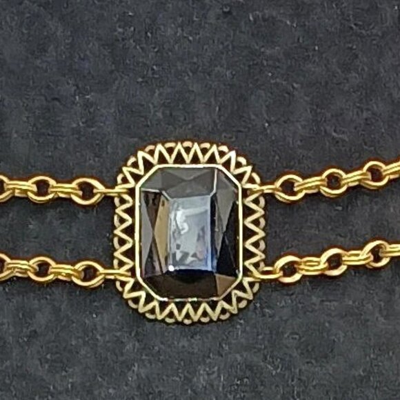 Ferrara German Faux Hematite Glass Stone Belt